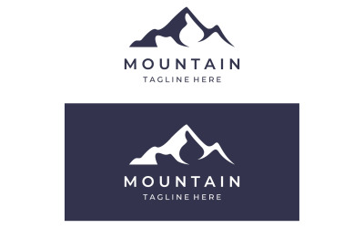 Logo Mountain vintage ikon vektor 7