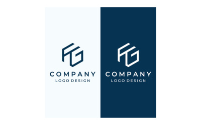 Początkowe logo firmy GF z kombinacją liter 2