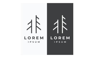 Wektor logo drzewa sosnowego lasu 23