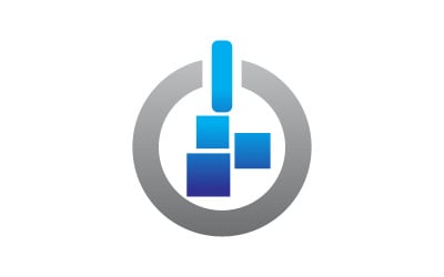 bouton d&amp;#39;alimentation de l&amp;#39;application Création de logo