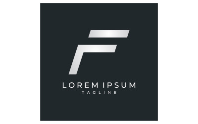 F Buchstabe Anfangsfirmenname Geschäftsslogan 1