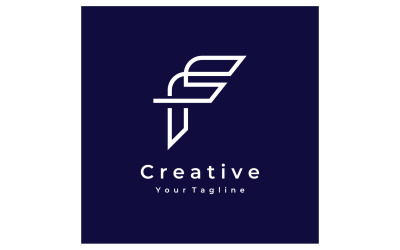 F letter initial company name business slogan 5