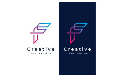 F letter initial company name business slogan 6