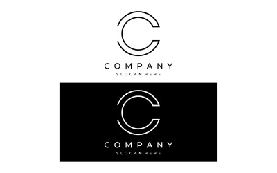 Lettera C vettore logo iniziale 5