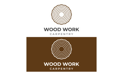 Muebles de madera trabajo logo vector 16