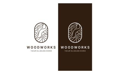 Vetor de logotipo de trabalho de móveis de madeira 13