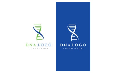 Vettore del logo della salute medica del DNA 11