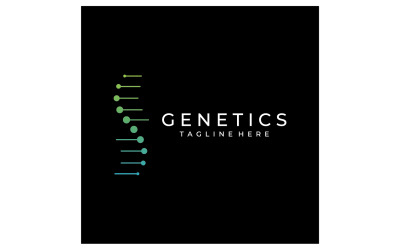 Vettore del logo della salute medica del DNA 1