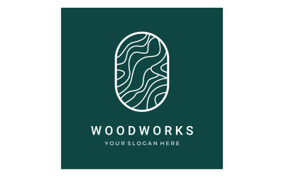 Wooden furniture work logo vector 5