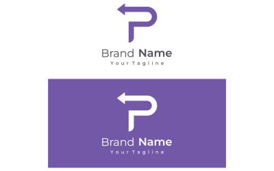 P initial letter logo and symbol vector 16