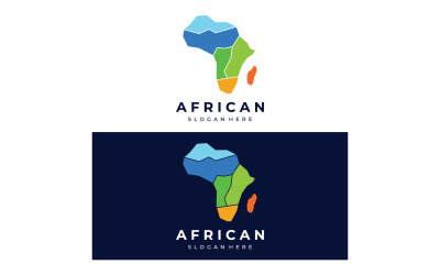Africká mapa symbol logo vektor 14