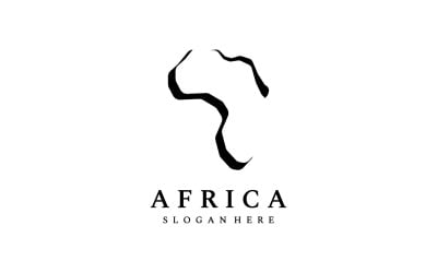 Afrika harita sembolü logo vektörü 5