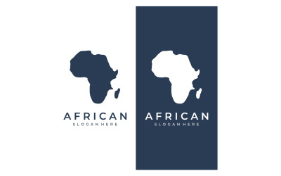 Afrikai térkép szimbólum logó vektor 10