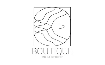 En unik och modern Boutique Line Art-logodesign