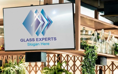 Modèles de logo d&amp;#39;experts en verre