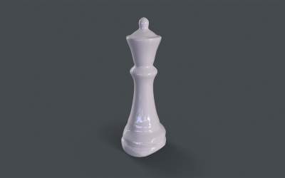 Modelo 3D Lowpoly da Rainha do Xadrez