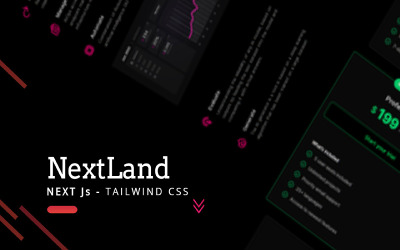 NextLand — React Next JS Tailwind CSS — Шаблон целевой страницы