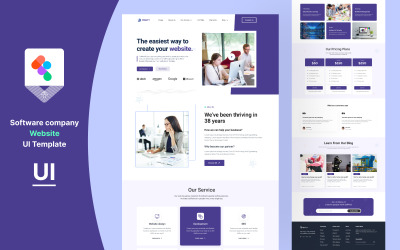 Software Bedrijf Website UI-sjabloon