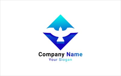 Vogel vierkante Logo sjabloon