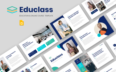 Educlass - Eğitim ve Çevrimiçi Kurs Google Slayt Şablonu