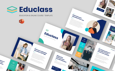 Educlass - Utbildning &amp;amp; onlinekurs PowerPoint-mall