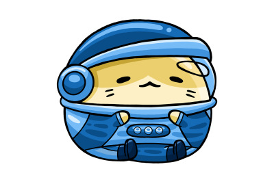 Söt hamster astronaut tecknad