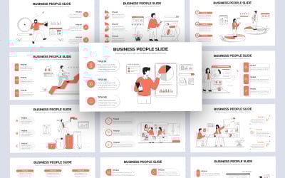 Menschen Vektor Infografik Keynote-Vorlage