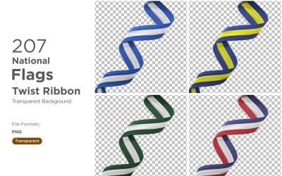 Nationella flaggor Twist Ribbon Bundle