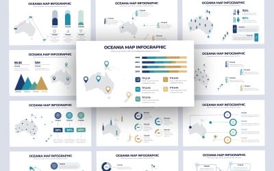 Oceania wektor mapa infografika szablon przewodni