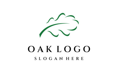 Oak leaf nature logo vector 1