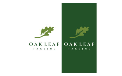 Oak leaf nature logo vector 9