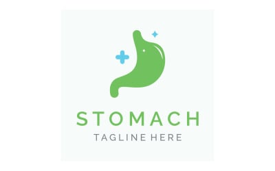 Stomach health medical logo vector 1