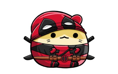 Cute Hamster Super Hero 03