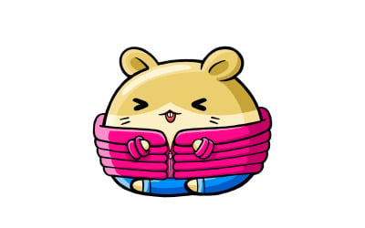 Schattige hamster winteroutfit 01