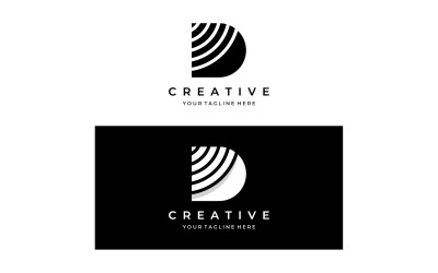 D letra inicial nombre comercial logo nombre 20
