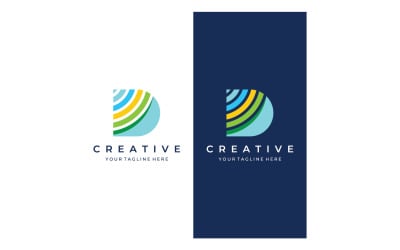 D letter initial business name logo name 10