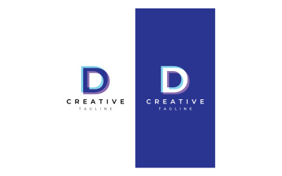 D letter initial business name logo name 12