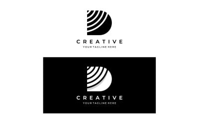 D letter initial business name logo name 20