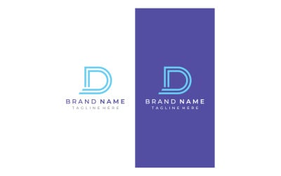 D letter initial business name logo name 2