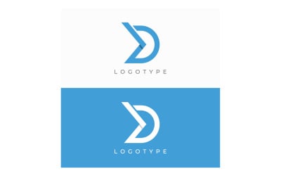 D letter initial business name logo name 3