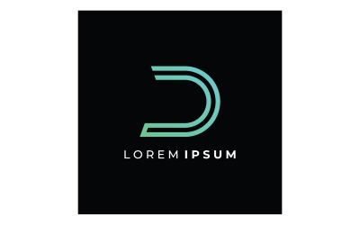 D letter initial business name logo name 6