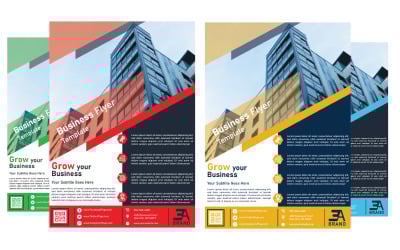 Modelo de folheto comercial criativo – Design de marketing totalmente editável e pronto para impressão