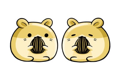 Süßer Hamster, der Sonnenblumensamen isst