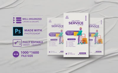 Delivery Company Identity Flyer Template Dl