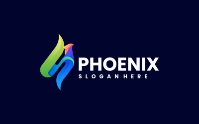 Kolorowy styl logo Phoenix 2