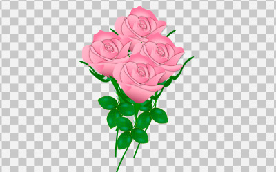 Röd ros realistisk ros bukett med röd blomma idé koncept