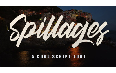 Spillages Cool Script Font - Spillages Cool Script Font