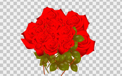 wektor czerwona róża realistyczny bukiet róż z pomysłem na ilustrację czerwonego kwiatu