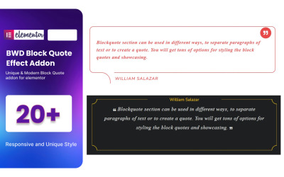 Block Quote WordPress Plugin para Elementor