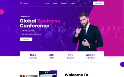 Eventio - React Event Conference &amp;amp; Meetup Template